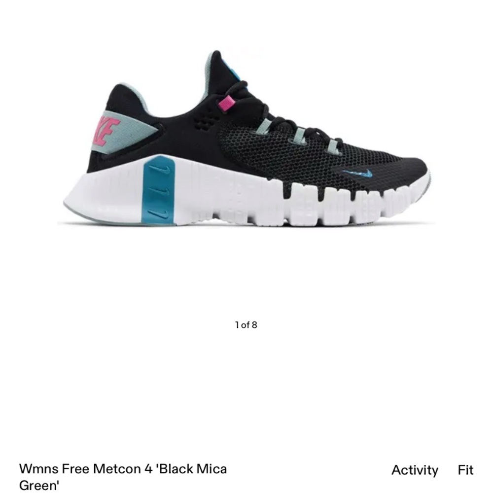 Nike Metcon 4 Black and Teal Sneakers